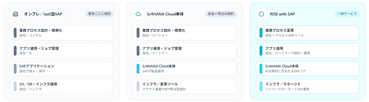 従来SAPや他選択肢との違い