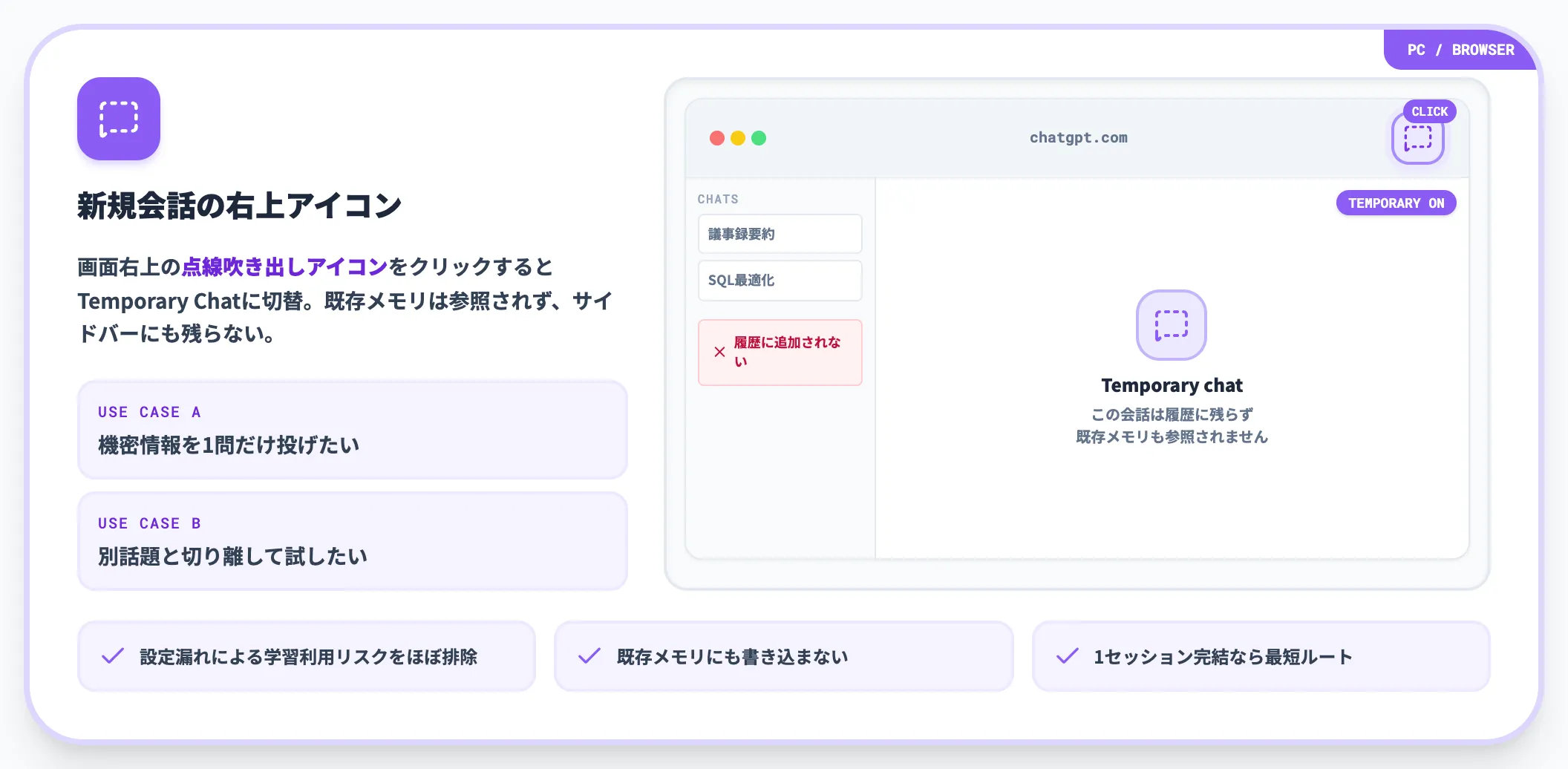 PCでTemporary Chatを起動する