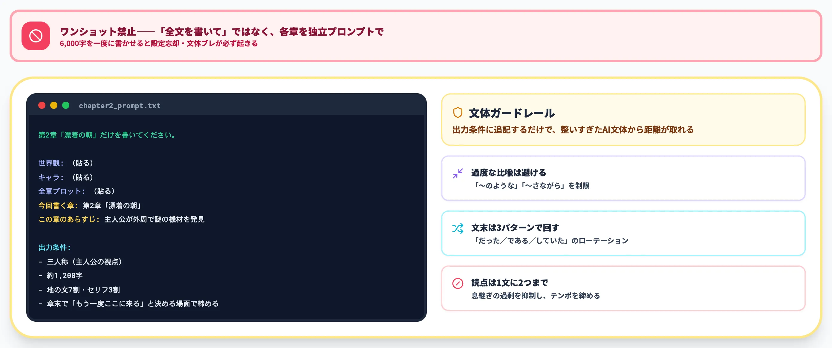 Step4 章ごとに本文を書かせる