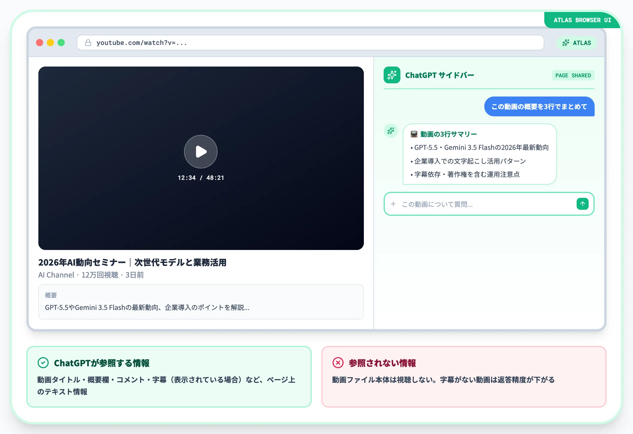ページ内容をChatGPTに共有して質問する