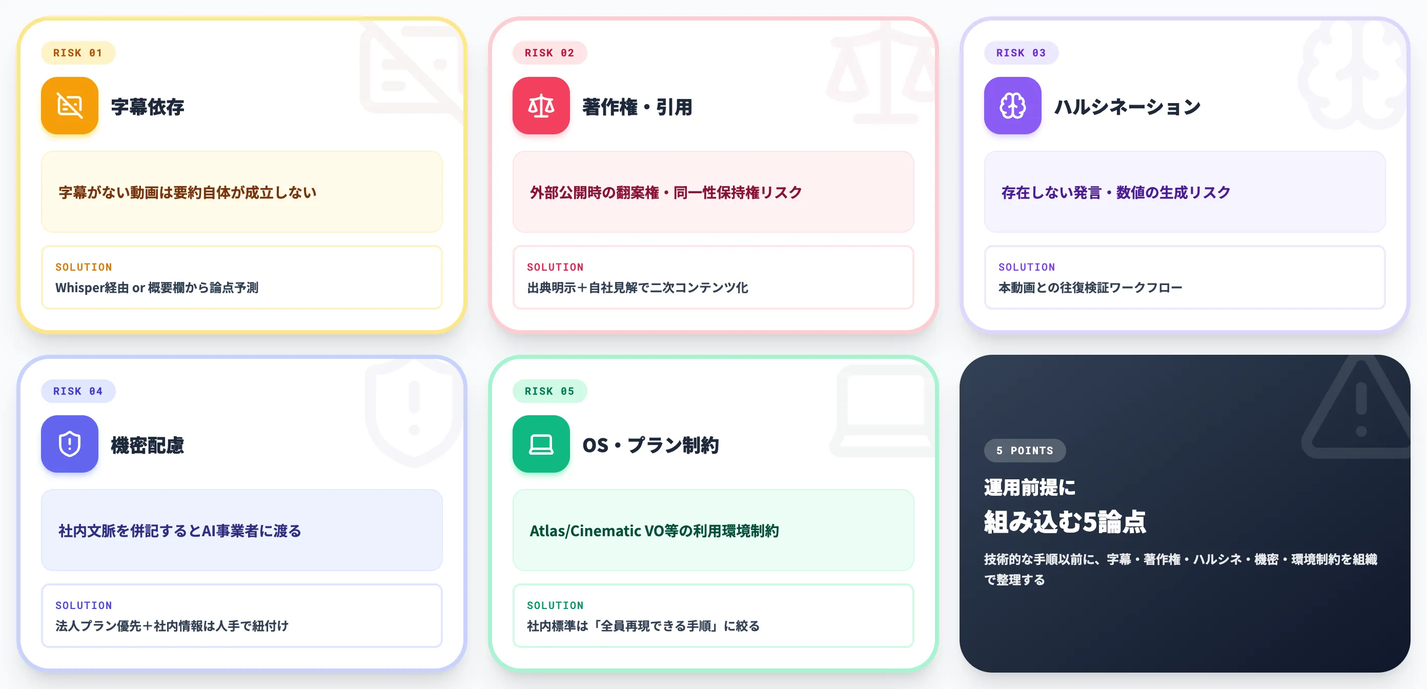 業務でYouTube要約AIを使うときの注意点と詰まりポイント