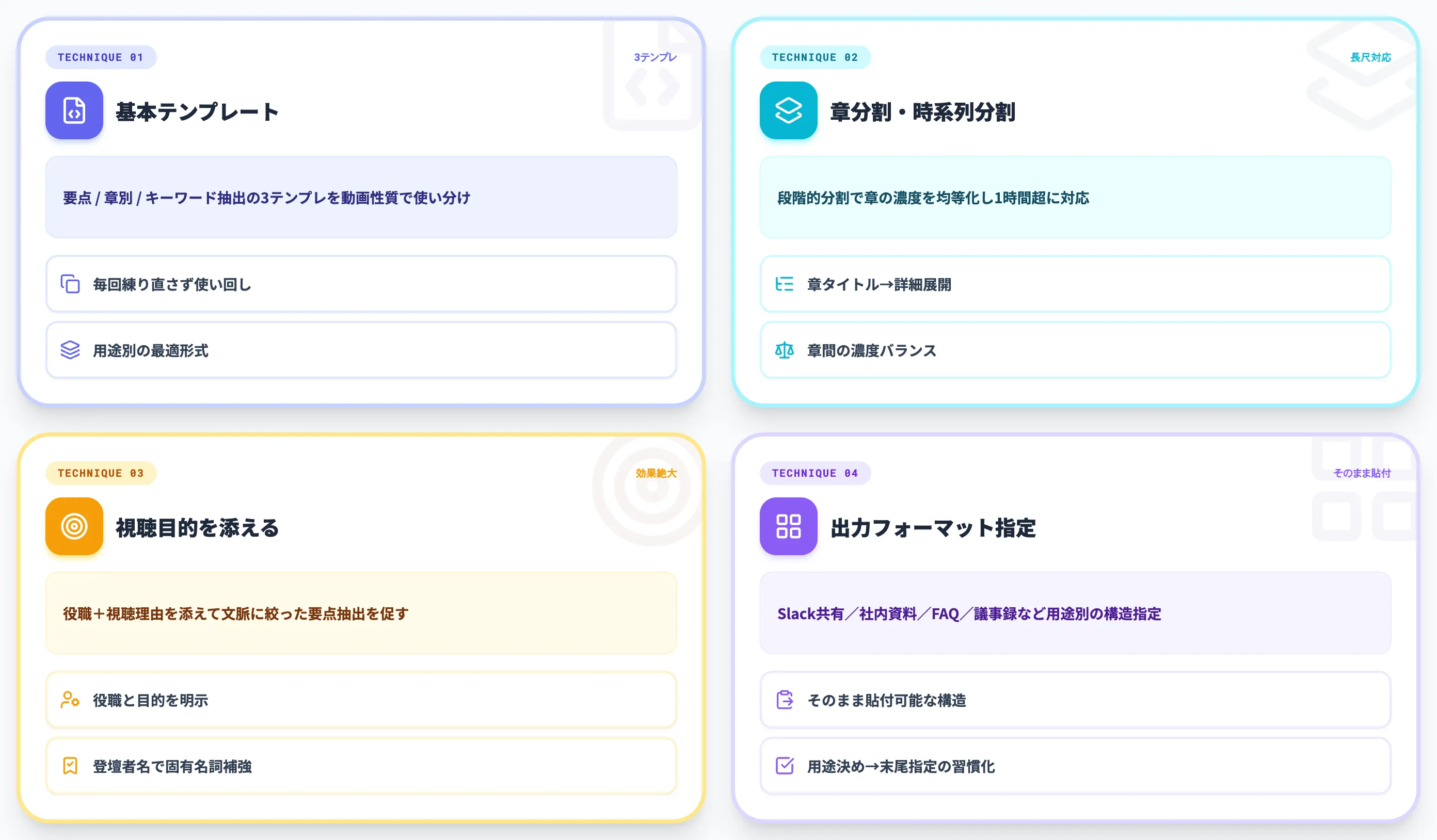 要約精度を上げるプロンプト設計