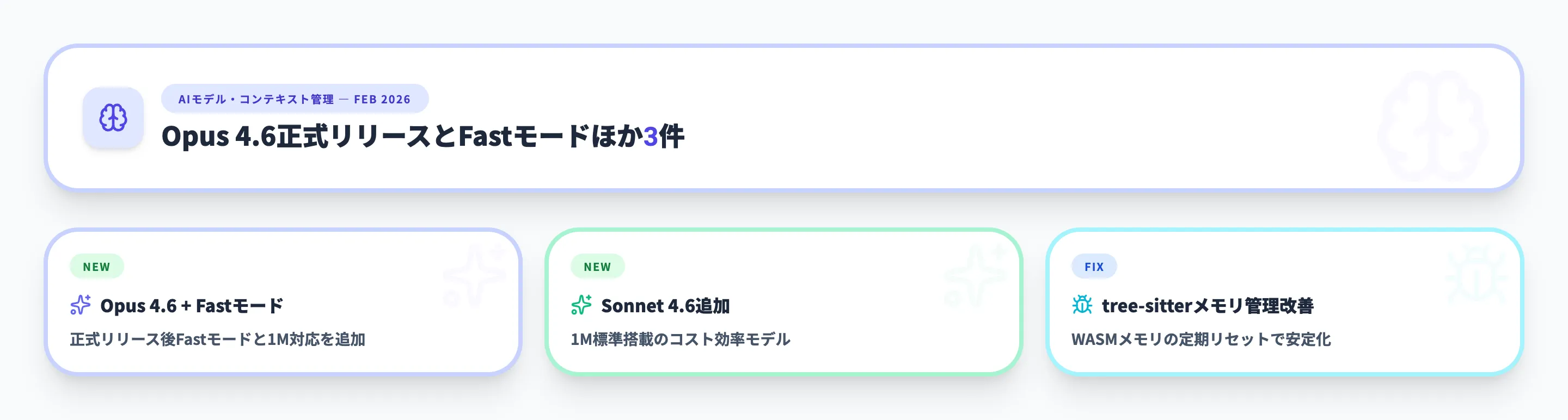 AIモデル・コンテキスト管理 2026年2月
