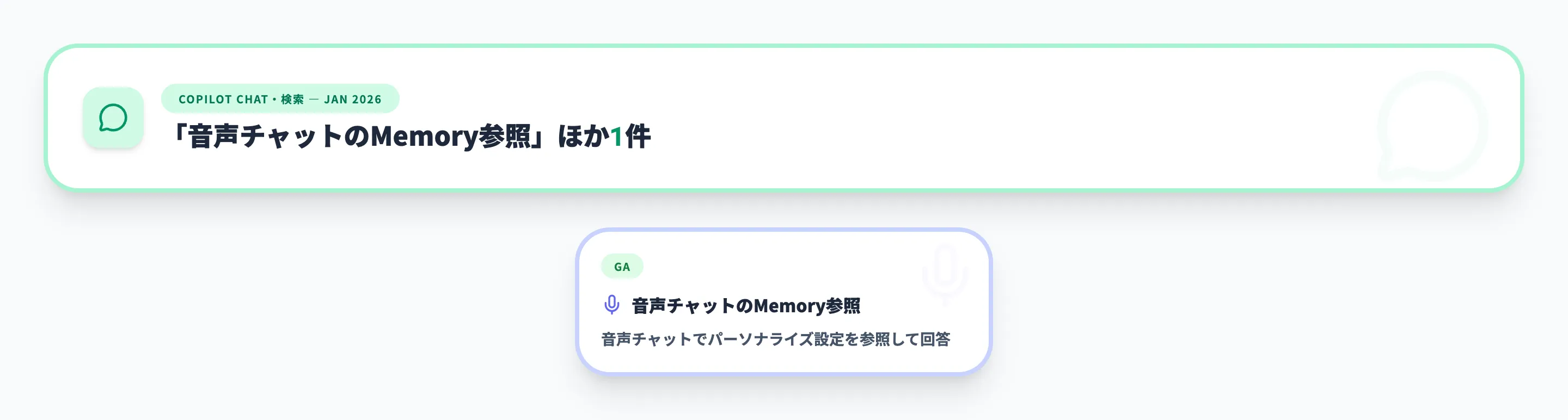 Copilot Chat・検索 2026年1月