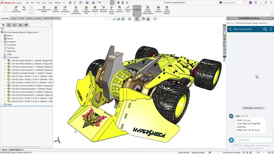 SOLIDWORKS Leo AIコンパニオン