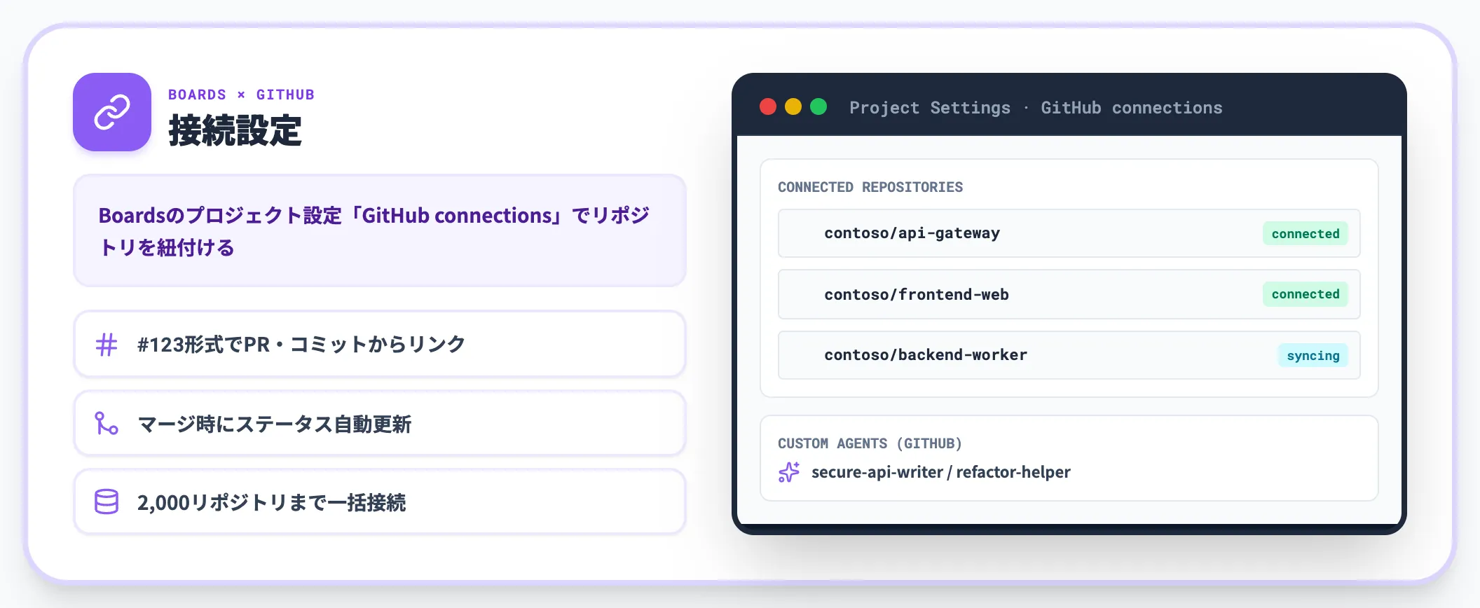 GitHubリポジトリとの接続