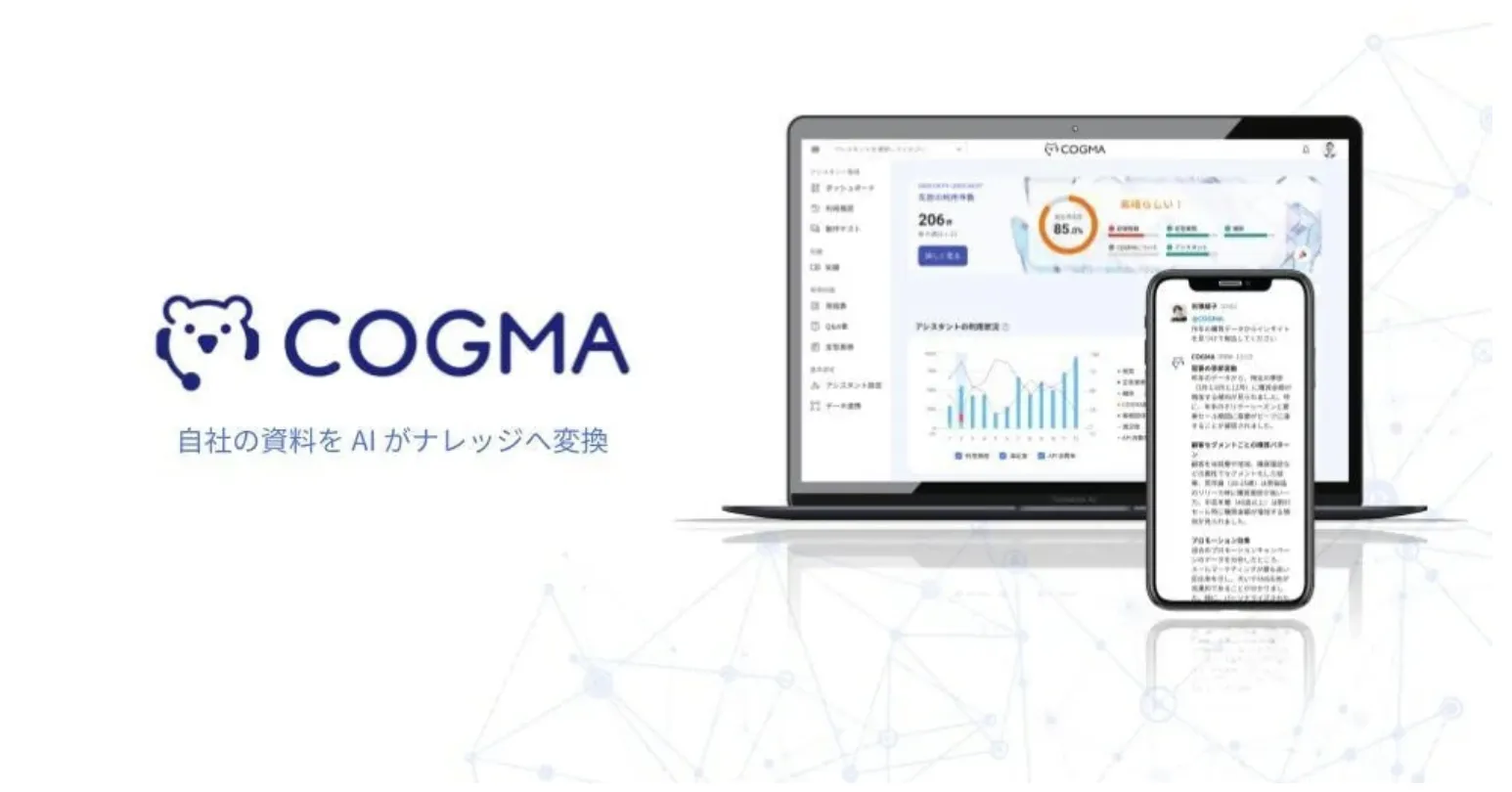 COGMA サービス説明との画面イメージ