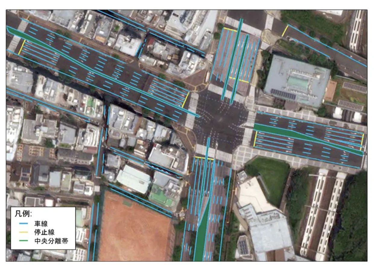 自動運転用の高精度地図の例