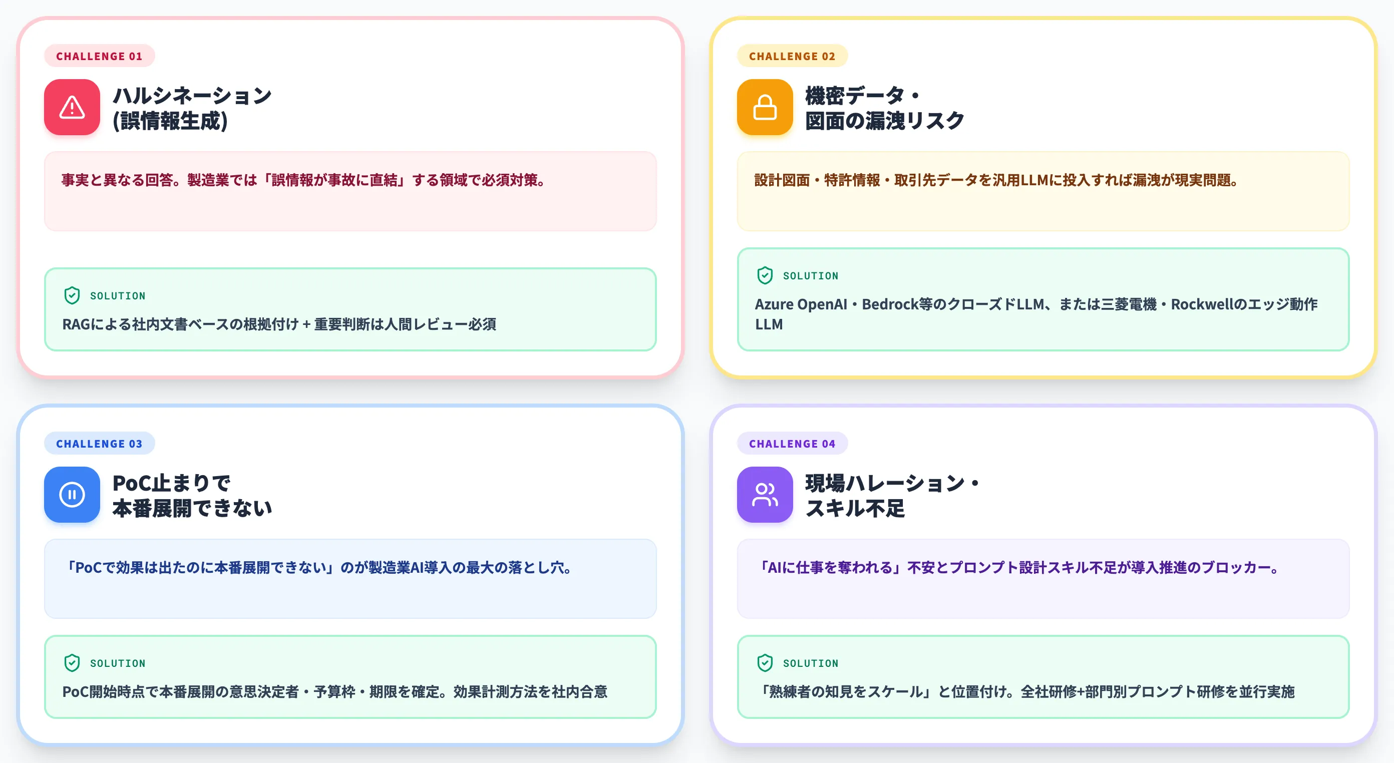 製造業で生成AIを導入する際の課題と対策