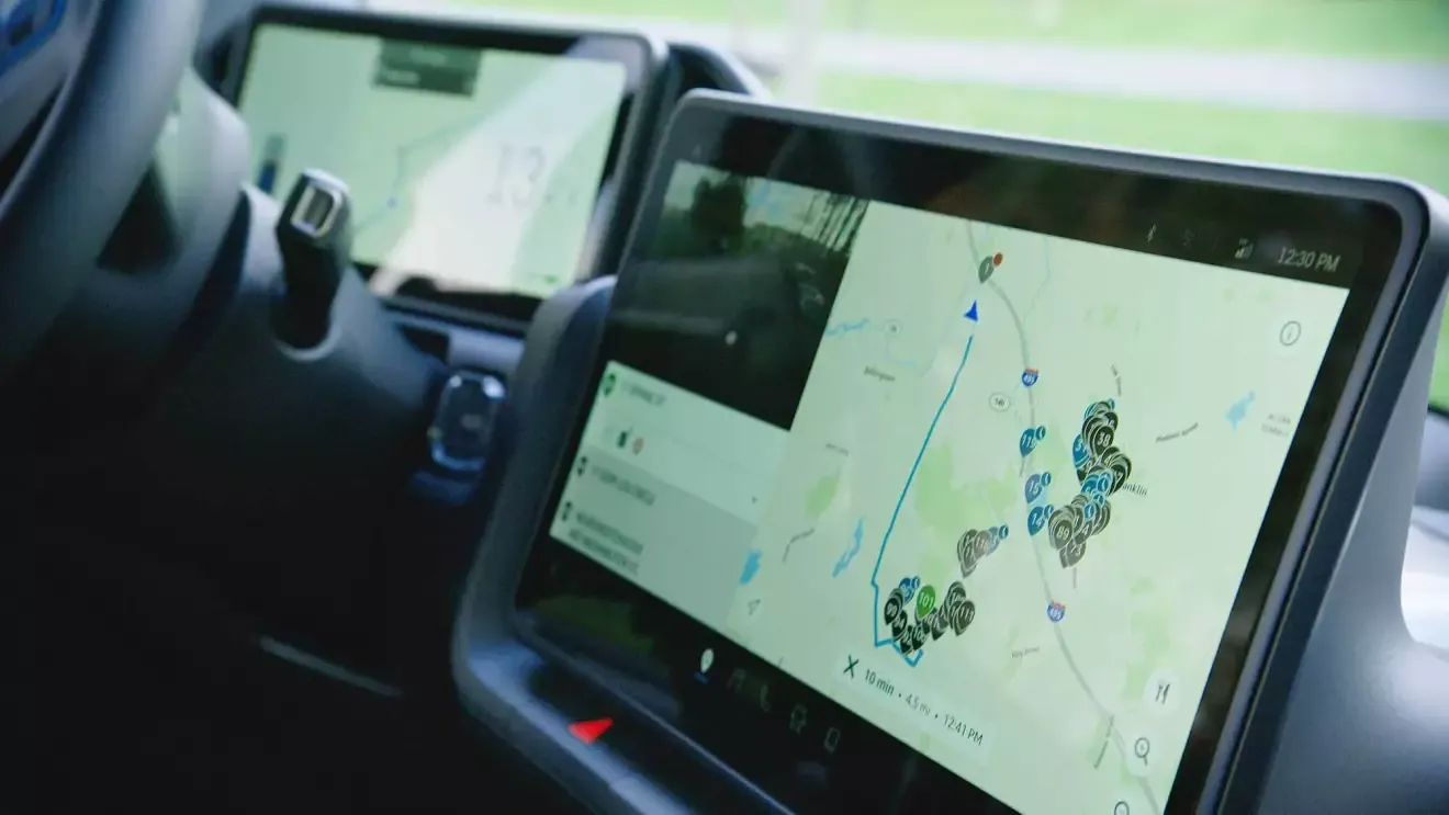 配送ルート最適化の様子