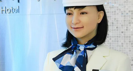 変なホテルにおけるチェックイン時に使うロボット