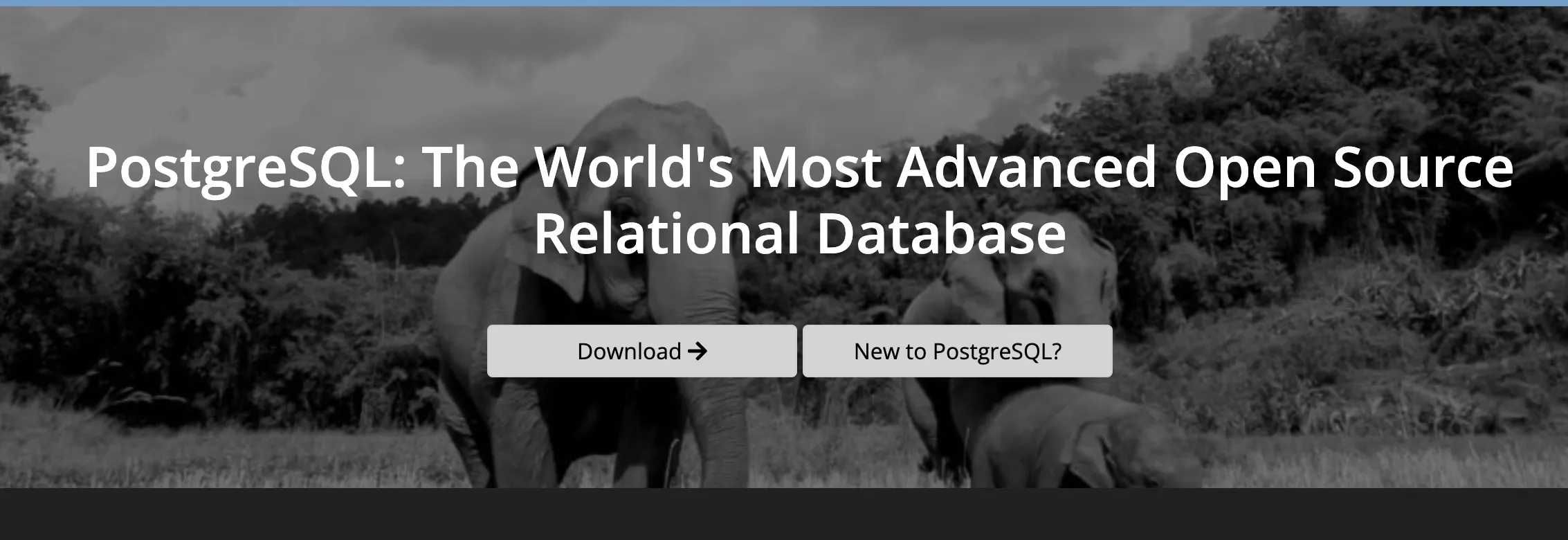 PostgreSQLのトップ画像