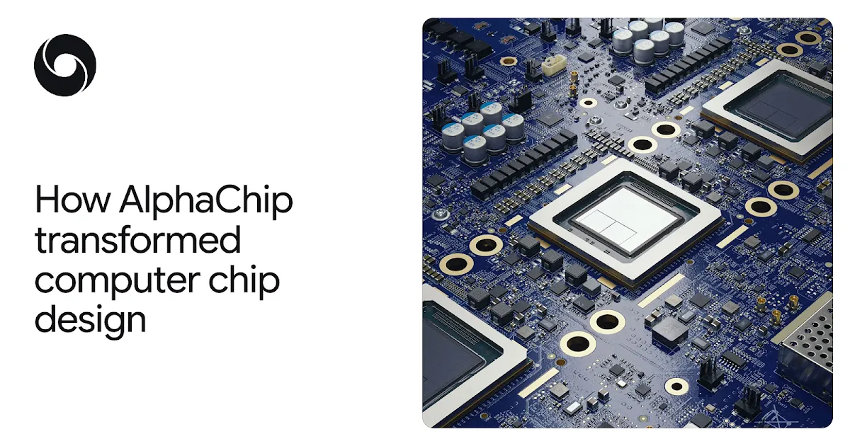 AlphaChipによるチップ配置設計の公式キービジュアル