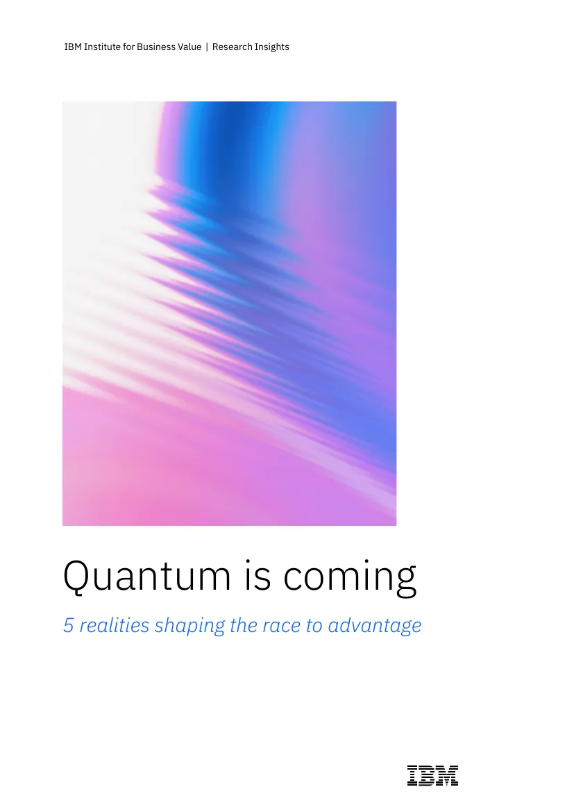 IBM Institute for Business Value「Quantum is coming」レポート表紙