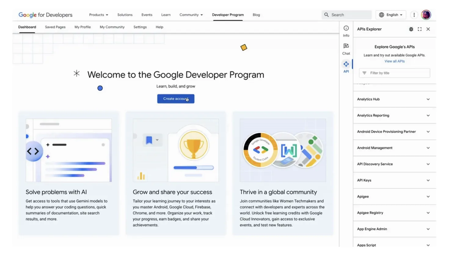 google developer program