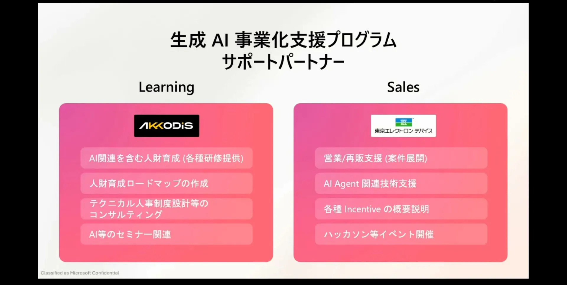 生成AI事業化支援プログラム サポートパートナー