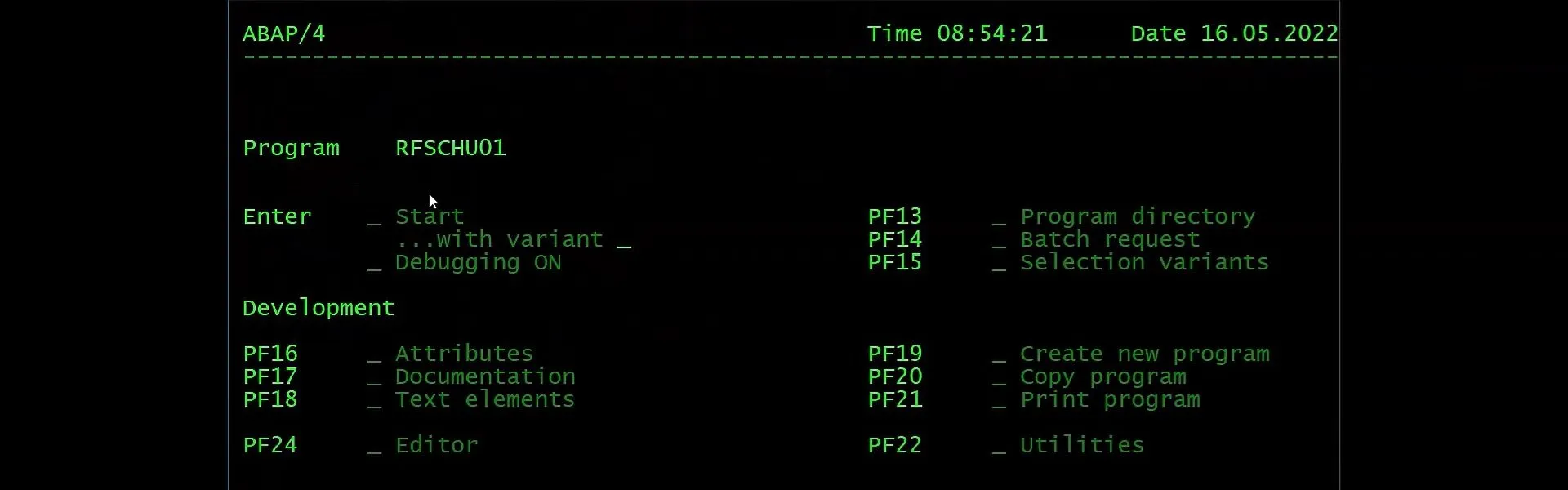 ABAP/4時代のセレクション画面