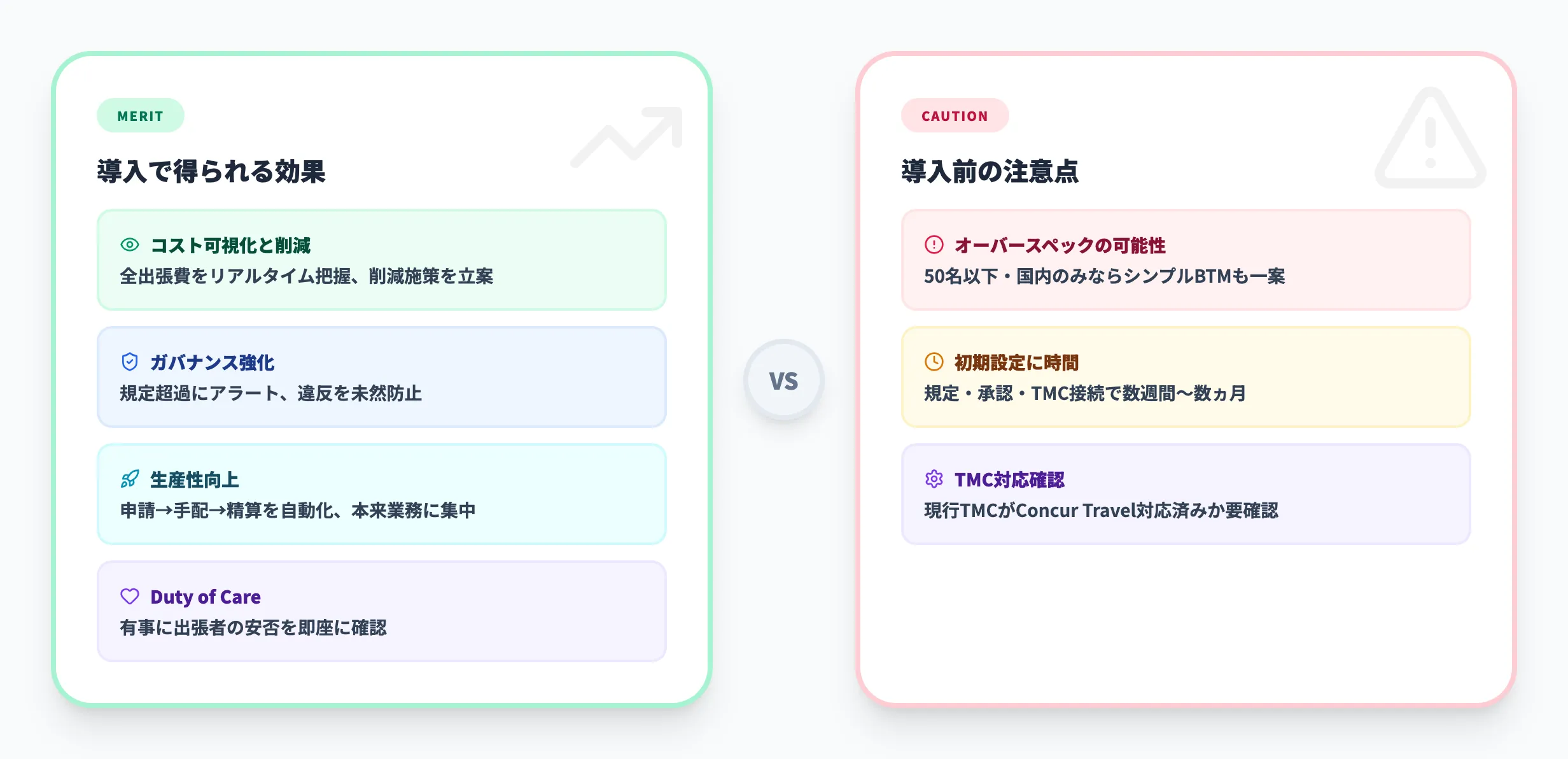 Concur Travel導入のメリットと注意点