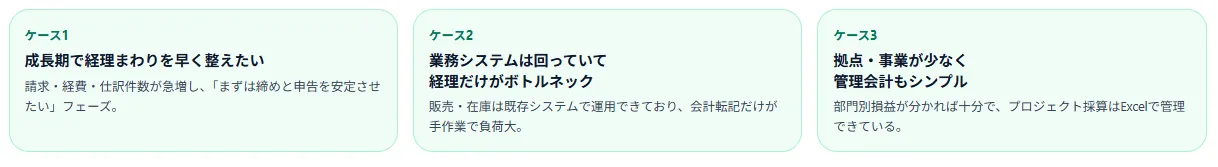 会計システムで十分なケース